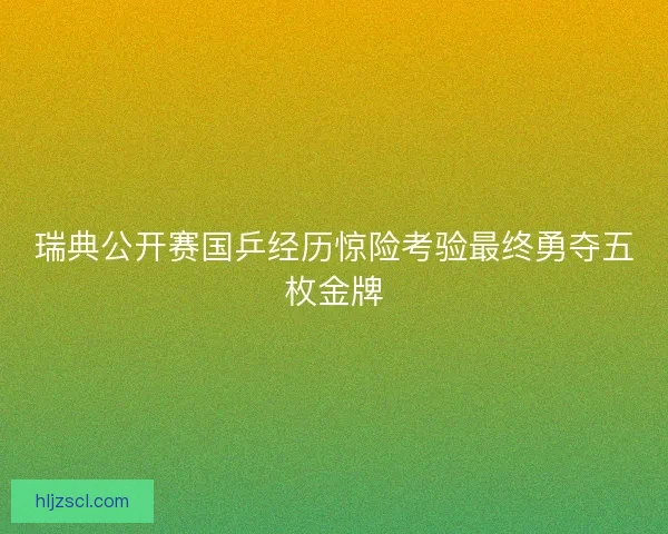 瑞典公开赛国乒经历惊险考验最终勇夺五枚金牌